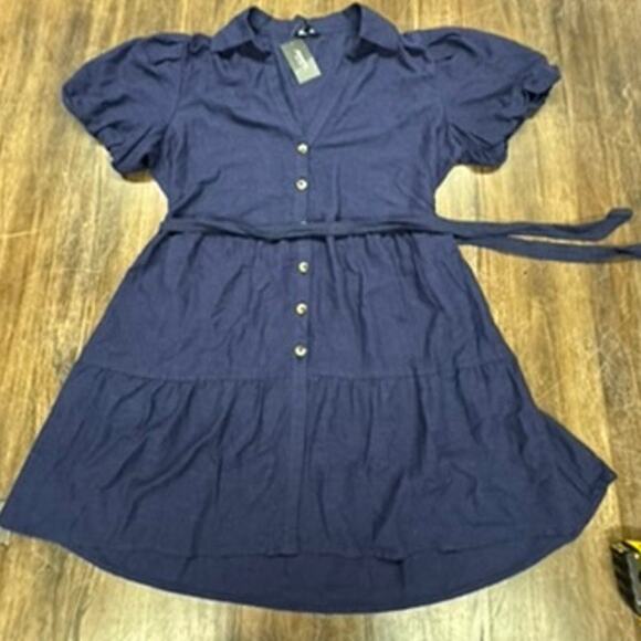 NWT!!! Cassee's Linen Dress,Prairie,Country,Cottage Core,Midi, Size 3X - Picture 1 of 10